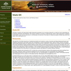 Shale Oil - AIMR 2011 - Australian Mines Atlas