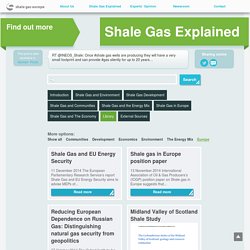 Shale Gas in Europe Archives - Shale Gas : Shale Gas