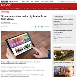 Sham news sites make big bucks from fake views