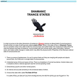 Shamanic Trance States