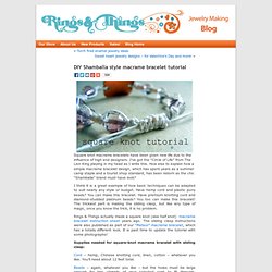 DIY Shamballa style macrame bracelet tutorial « Rings and Things