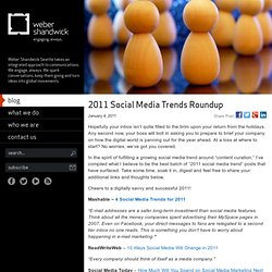 2011 Social Media Trends Roundup