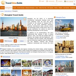 Shanghai Travel Guide, China Shanghai Tours, City Map, Hotels, Weather, Tips