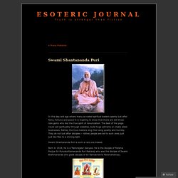 Swami Shantananda Puri « Esoteric Journal