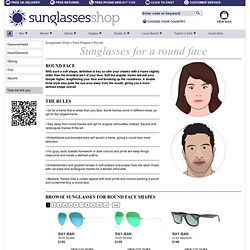 Round Shaped Face : Designer sunglasses to suit a round face