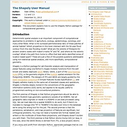 The Shapely User Manual — Shapely 1.2.18 documentation