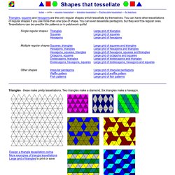 Shapes that tessellate