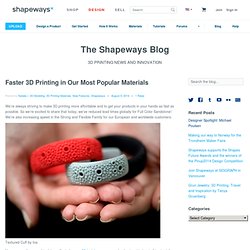 Blog - Faster 3D Printing in Our Most Popular Materials