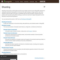 Sharding — MongoDB Manual 2.6.6