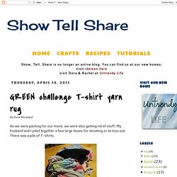 GREEN challenge T-shirt yarn rug