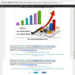 Share Market Tips Free: Share Market Tips for Higher Returns