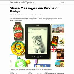 Share Messages via Kindle on Fridge