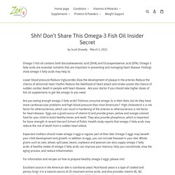 Shh! Don’t Share This Omega-3 Fish Oil Insider Secret