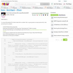 How to share post/pics/link using IOSLinkedInAPI