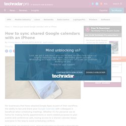 How to sync shared Google calendars with an iPhone