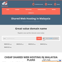 Shared Web Hosting in Malaysia -