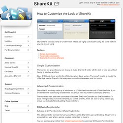 ShareKit : Customize the Design