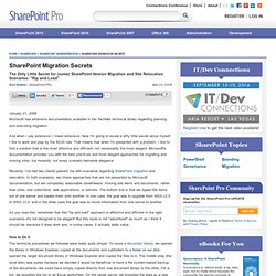 SharePoint Migration Secrets