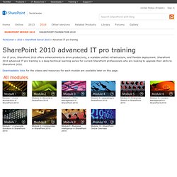 SharePoint 2010 - Advanced IT Pro Training, Videos