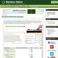 SharePoint 2010 Price Calculator