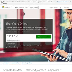 SharePoint Online – Logiciel de collaboration