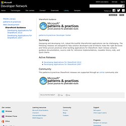 SharePoint Guidance