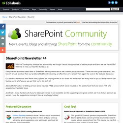 SharePoint Newsletter - Week 44