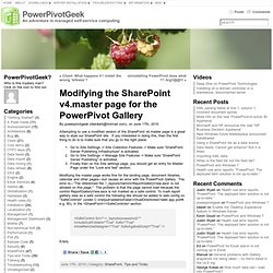 Modifying the SharePoint v4.master page for the PowerPivot Gallery « PowerPivotGeek