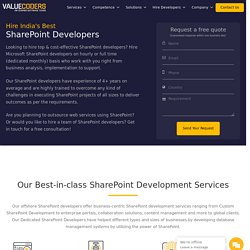 Best offshore SharePoint Programmers India