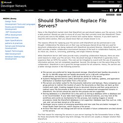 Should SharePoint Replace File Servers?