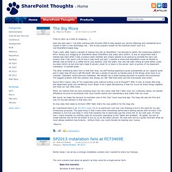 SharePoint Thoughts - A blog centered on Windows® SharePoint® Se