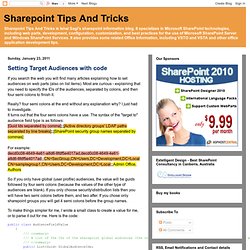 Sharepoint Tips And Tricks