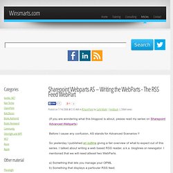 Sharepoint Webparts AS – Writing the WebParts - The RSS Feed WebPart