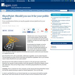 SharePoint: Should you use it for your public website?