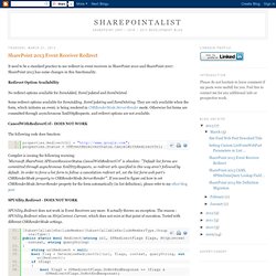 SharePoint 2013 Event Receiver Redirect