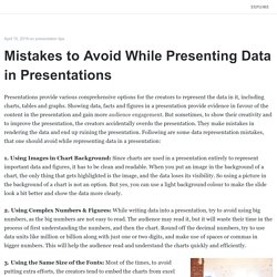 Mistakes to Avoid While Presenting Data in Presentations