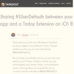Sharing data between your app and a Today Extension on iOS 8