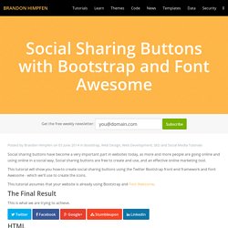 Social Sharing Buttons with Bootstrap and Font Awesome