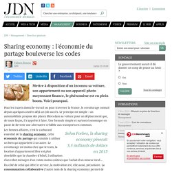 Sharing economy : l'économie du partage bouleverse les codes