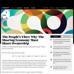 The People’s Uber: Why The Sharing Economy Must Share Ownership