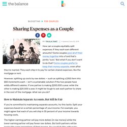 Sharing Expenses as a Couple