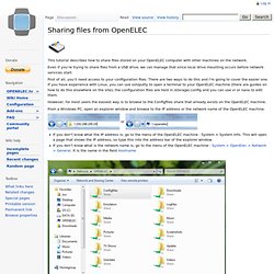 Sharing files from OpenELEC - OpenELEC Wiki