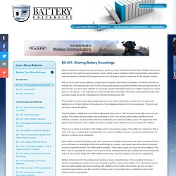 Sharing Battery Knowledge Essays & Feedback