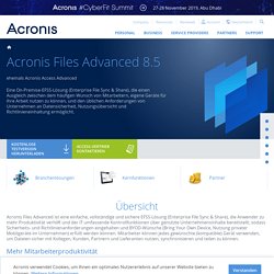 File-Sharing-Lösungen für Mobilgeräte, Mac & PC - Acronis