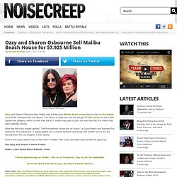 Ozzy and Sharon Osbourne Sell Malibu Beach House for $7.925 Million