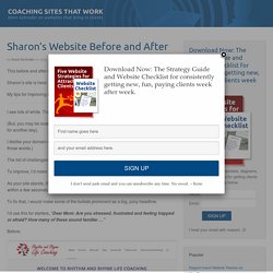 Sharon's Website Before and After - Coaching Sites That Work