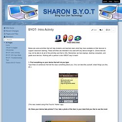 SharonBYOT - BYOT- Intro Activity
