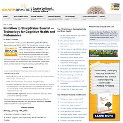 Invitation to SharpBrains Summit – Technology for Cognitive Heal
