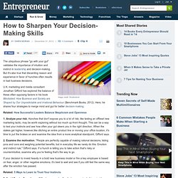 How to Sharpen Your Decision-Making Skills