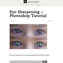 Eye Sharpening - Photoshop Tutorial